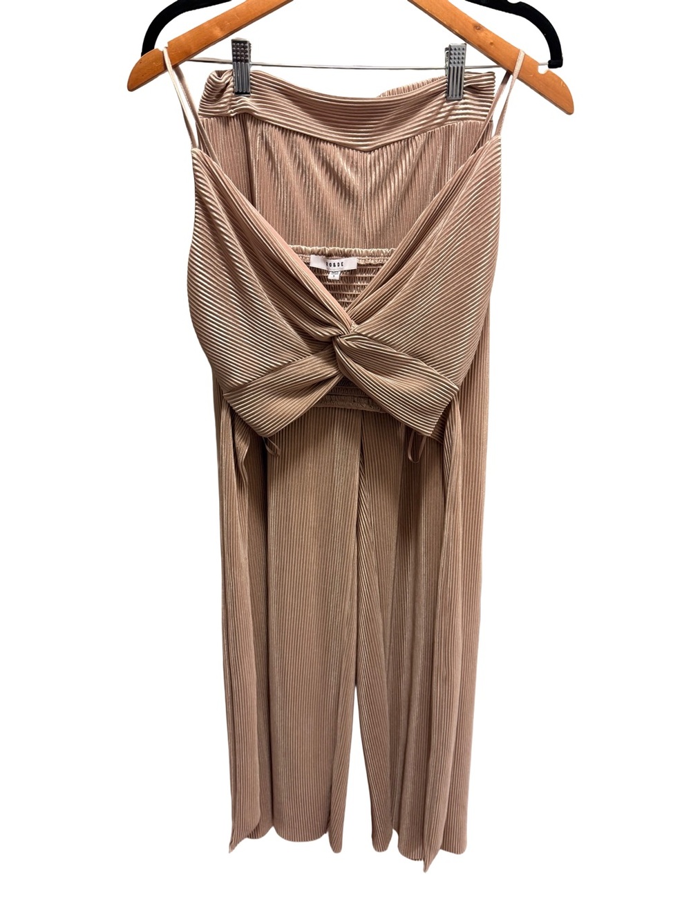 ✨ RO&DE Co-Ord Collection Bronze Pleated Two-Piece Pant Set - Size Small ✨